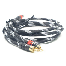 Load image into Gallery viewer, White Stripe RCA Cables