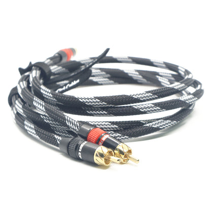 White Stripe RCA Cables