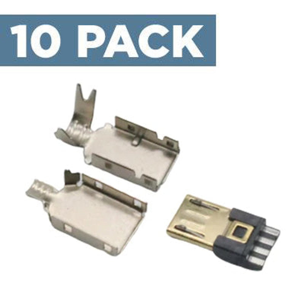 USB-Micro Connector [Gold Tip] (10 Pack) – CruzCtrl LLC