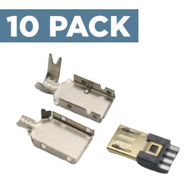 USB-Micro Connector [Gold Tip] (10 Pack)