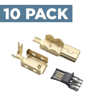 USB-Mini Connector [Gold] (10 Pack)